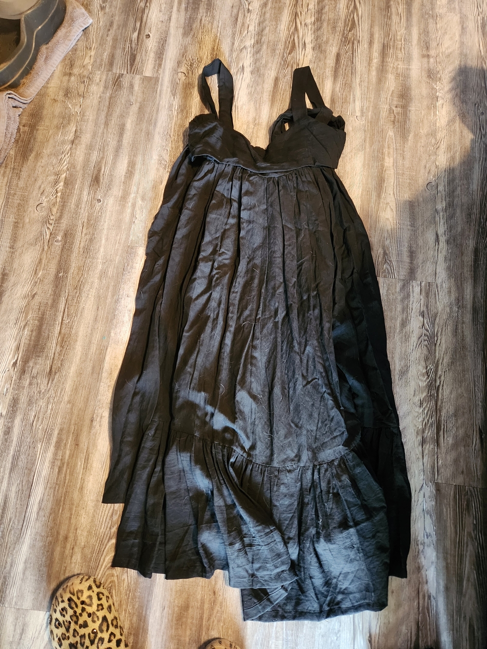 everleigh Black Sleeveless Maxi Dress with Wide Straps